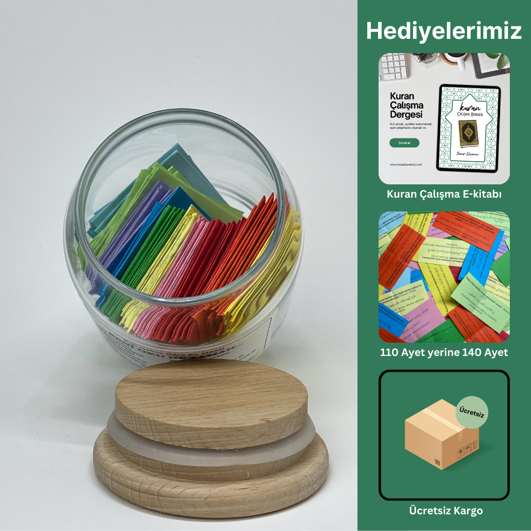 Huzur Kavanoz - 140 Ayet - 10 Renkli