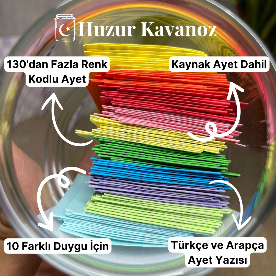 Huzur Kavanoz - 140 Ayet - 10 Renkli